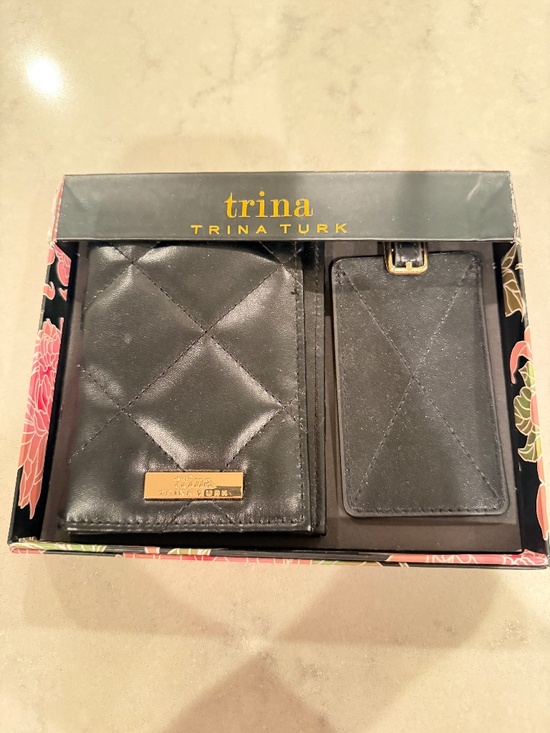 Trina Turk Accessories - Trina Turk Quilted Passport Holder and Luggage Tag Gift Set